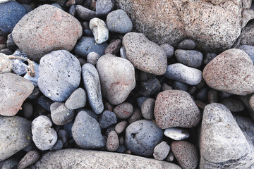 pebbles on the beach stones rocks gray 