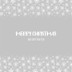 Christmas greeting card with festive snowflakes. Xmas wishes. Vector
