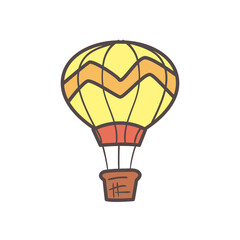hot air balloon icon vector design