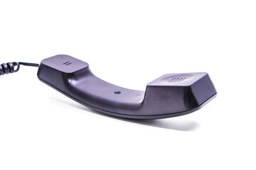 landline phone handset isolated on white