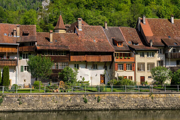 Cité médiévale de St-Ursanne, Clos du Doubs, Jura (Suisse)