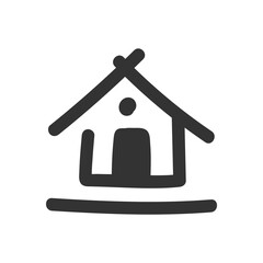 Minimalist House Logo — Real Estate Symbol