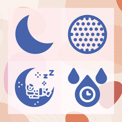 Simple set of jupiter related filled icons