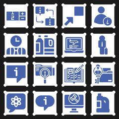 16 pack of entropy  filled web icons set