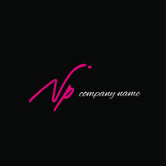 NP handwritten logo for identity