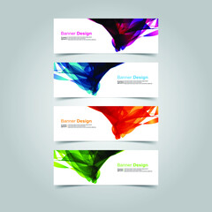 Naklejka premium Vector Abstract banner web template