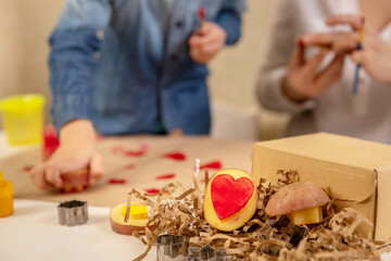 Print Potato Stamps. handmade gift wrapping with an exclusive print pattern.