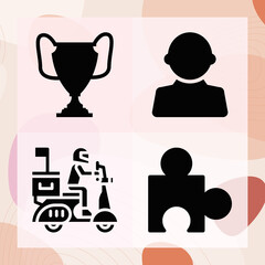 Simple set of nut related filled icons