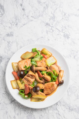 鶏肉と野菜のオイスターソース炒め