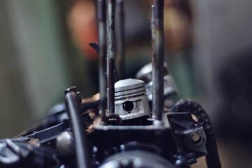 close up of a piston