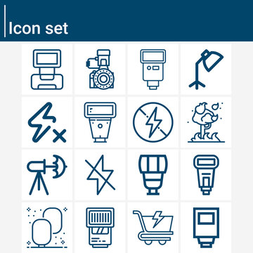 Simple set of floods related lineal icons.