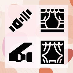 Simple set of riders related filled icons