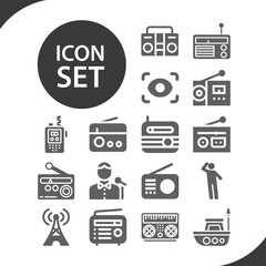 Simple set of sing related filled icons.