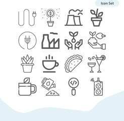 Simple set of introduce related lineal icons.