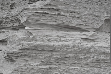 gray background. sand mountain, black and white photo