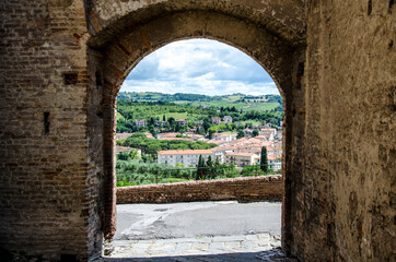 Archway in the ancient City, Certaldo, Italy