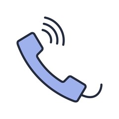 Phone call icon. Ringing phone symbol. Vector illustration.