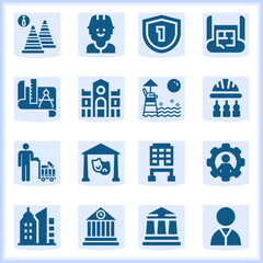 Architect  related simple set. 16  filled