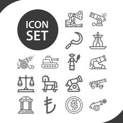 Simple set of turkish related lineal icons.