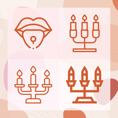 Simple set of applicability related lineal icons