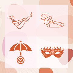 Simple set of lose related filled icons