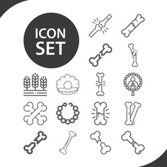 Simple set of pearl related lineal icons.