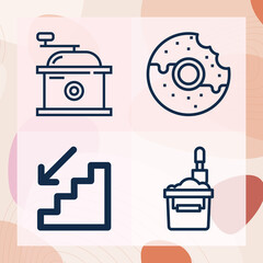 Simple set of spoon related lineal icons