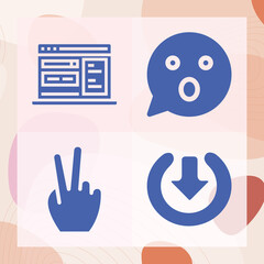 Simple set of interface related filled icons