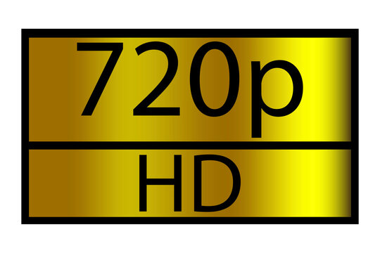 720p hd for print design. Vector graphic. Quality design element. Digital device. Stock image. EPS 10.