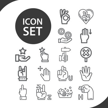 Simple set of beck related lineal icons.
