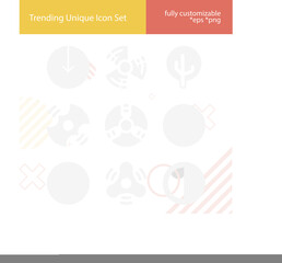 Simple set of polarization related filled icons.