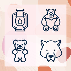 Simple set of locality related lineal icons