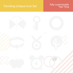 Simple set of polarized related filled icons.