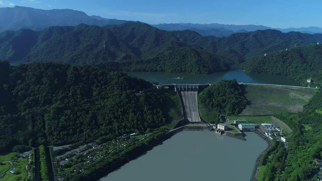 Saturday, July 1, 2017, Taoyuan Shimen Reservoir in sunny weather. Taoyuan City, Taiwan.