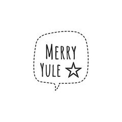 ''Merry Yule'' Lettering