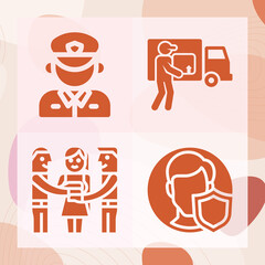Simple set of job related filled icons
