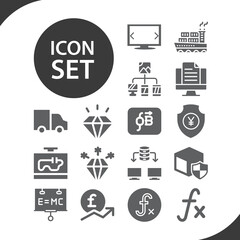 Simple set of parameter related filled icons.