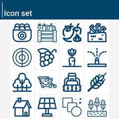 Simple set of blend related lineal icons.