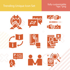 Simple set of agreements related filled icons.