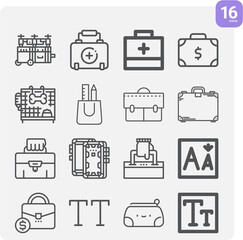 Simple set of guinea pig related lineal icons.