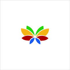 logo flower icon templet vector