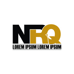 NRQ letter monogram logo design vector