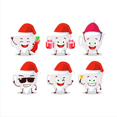 Santa Claus emoticons with ceramic teapot cartoon character