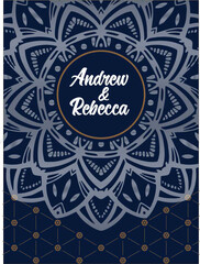 Luxury ornamental mandala Pattern in Wedding Design Vector Illustration