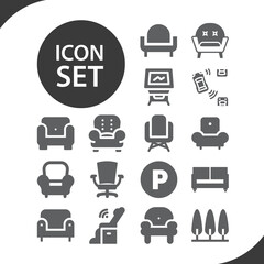 Simple set of lots related filled icons.