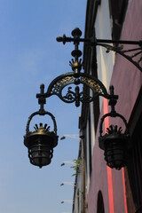 Fototapeta na wymiar old street lamp in the street
