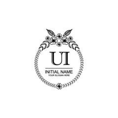 UI Initial handwriting logo template vector 