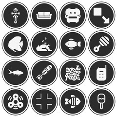 16 pack of small  filled web icons set