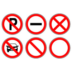stop sign icon set vector symbol