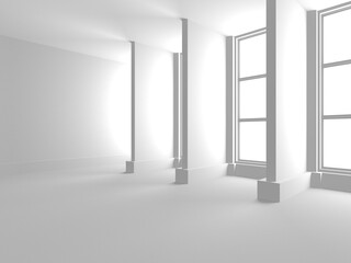 White Modern Background. Abstract Building Concept